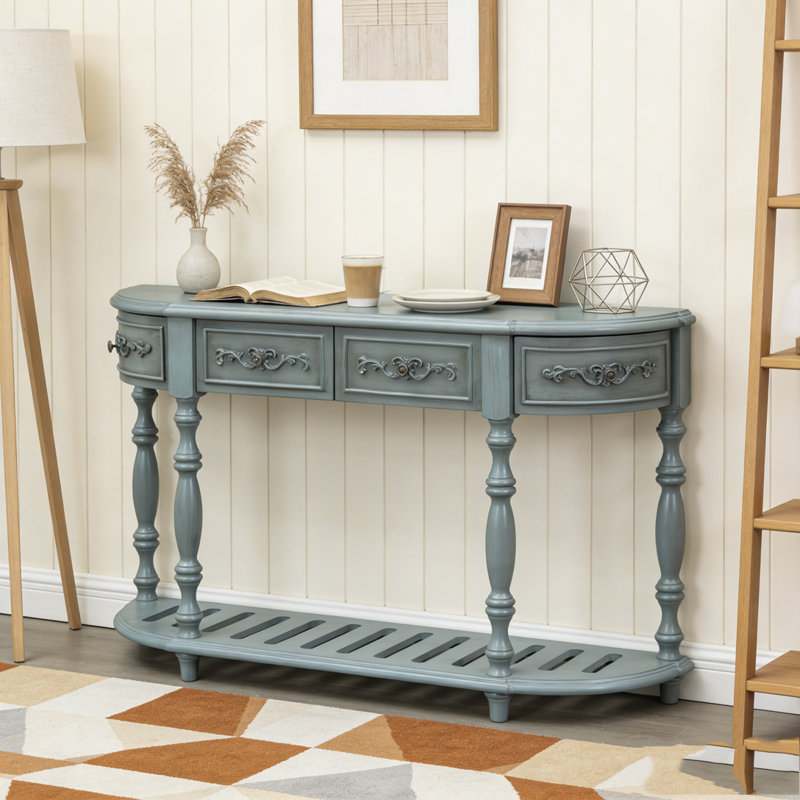 Console 52 po moderne et contemporaine, Bleu antique