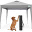Quictent Portable Pop Up Canopy Gazebo with Carry Bag, 2x2m (6x6ft) Lightweight Shelter Tent for Parties, Camping, Festivals, Garden Events, Beige-122096620-122096619