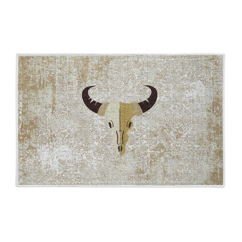 Tapis gris / brun en coton