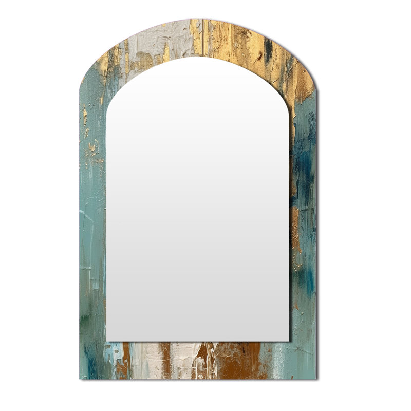 Miroir mural Gilded Daydream VII - Brown, 43 po x 33 po