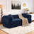 Boneless 83 inch Cloud Boneless Couch for Living Room 3-Seater Sofa with Fixed-Shape Frame, Single Sleeper Corduroy Sofa in A Box, No Assembly Required, Orange-360144803