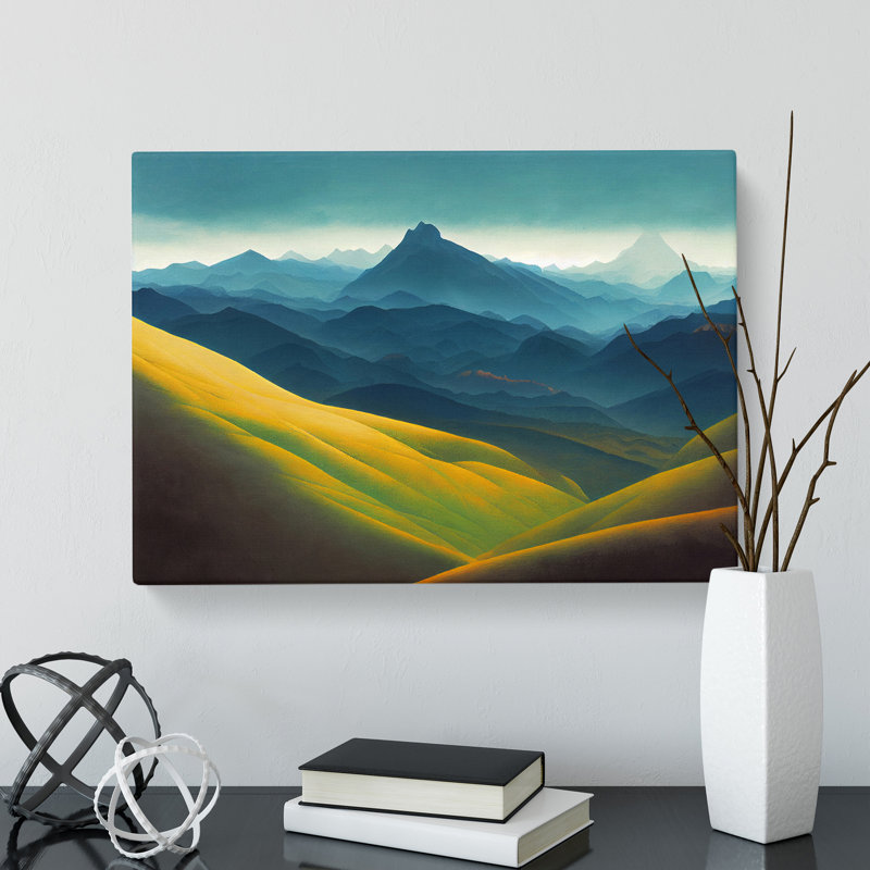 Joyous Mountain Landscape - Wrapped Canvas, 35cm H x 50cm W x 3cm D