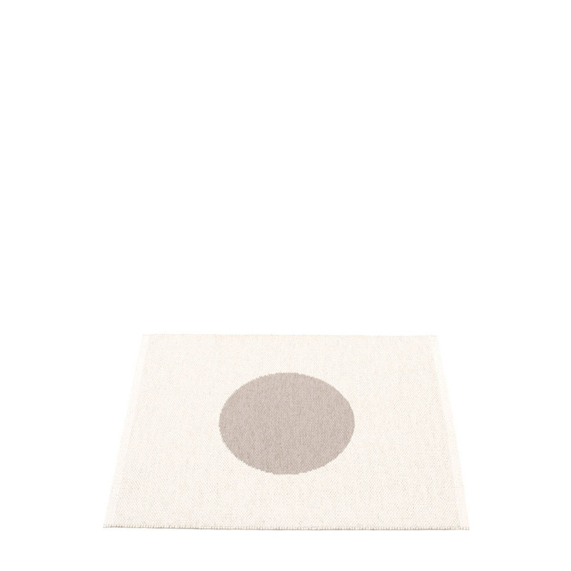 Vera Polka Dots Area Rug in Black/Off-White, Rectangle 2'3" x 3', Warm Gray/White