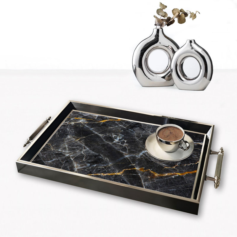 Élégant plateau en verre de 19,7 po x 11,4 po x 1,4 po | Fabrication 100% verre durable | Facile à nettoyer avec un chiffon humide | Idéal pour le service, la présentation décorative et l'organisation | Ajout élégant à la décoration intérieure
