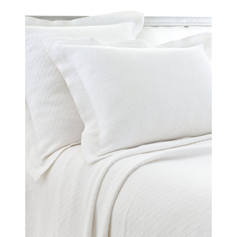 Interlaken Matelasse Sham, Euro, White