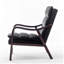 Chaise d'appoint Mid-Century moderne avec accoudoirs en bois pour le salon-1708455487