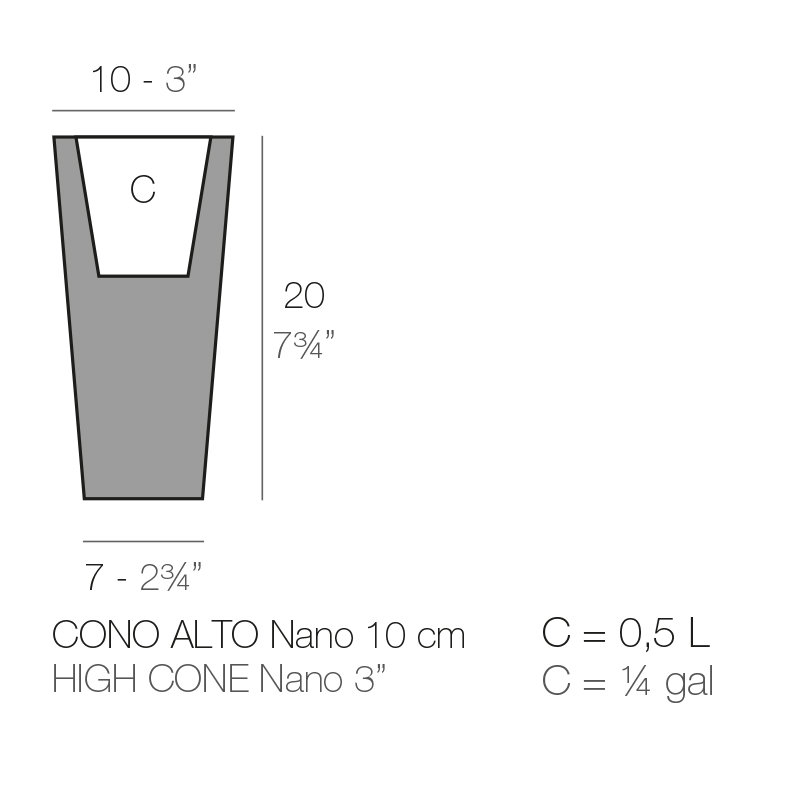 Nano Resin Pot Planter, 7.75" H x 3" W x 3" D, White
