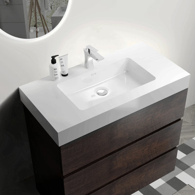 Ensemble de meuble-lavabo en résine Oak