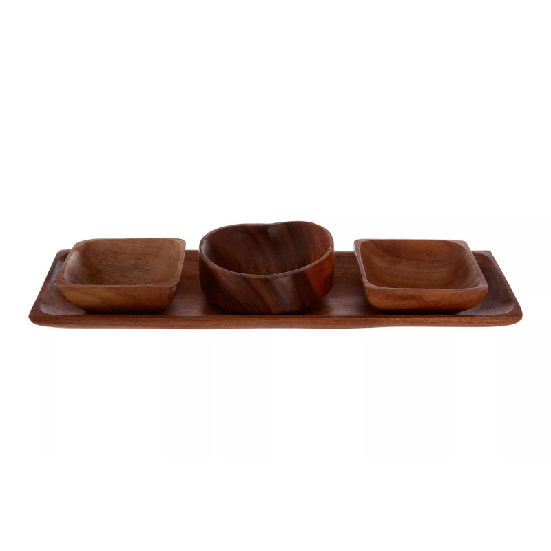 Alpen Home Flanagan Wood Divided Serving Dish