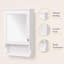 Armoire à pharmacie murale moderne en miroir avec panneau de fibres à densité moyenne H 20,7 po x H 28,7 po Halcyon-129387474