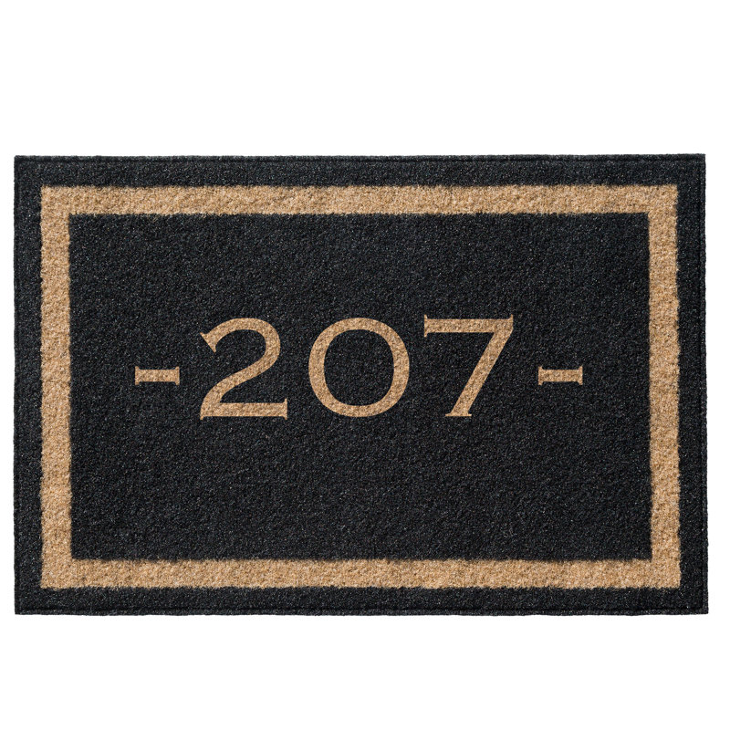 Tapis extérieur antidérapant Boylon, Noir, Oui
