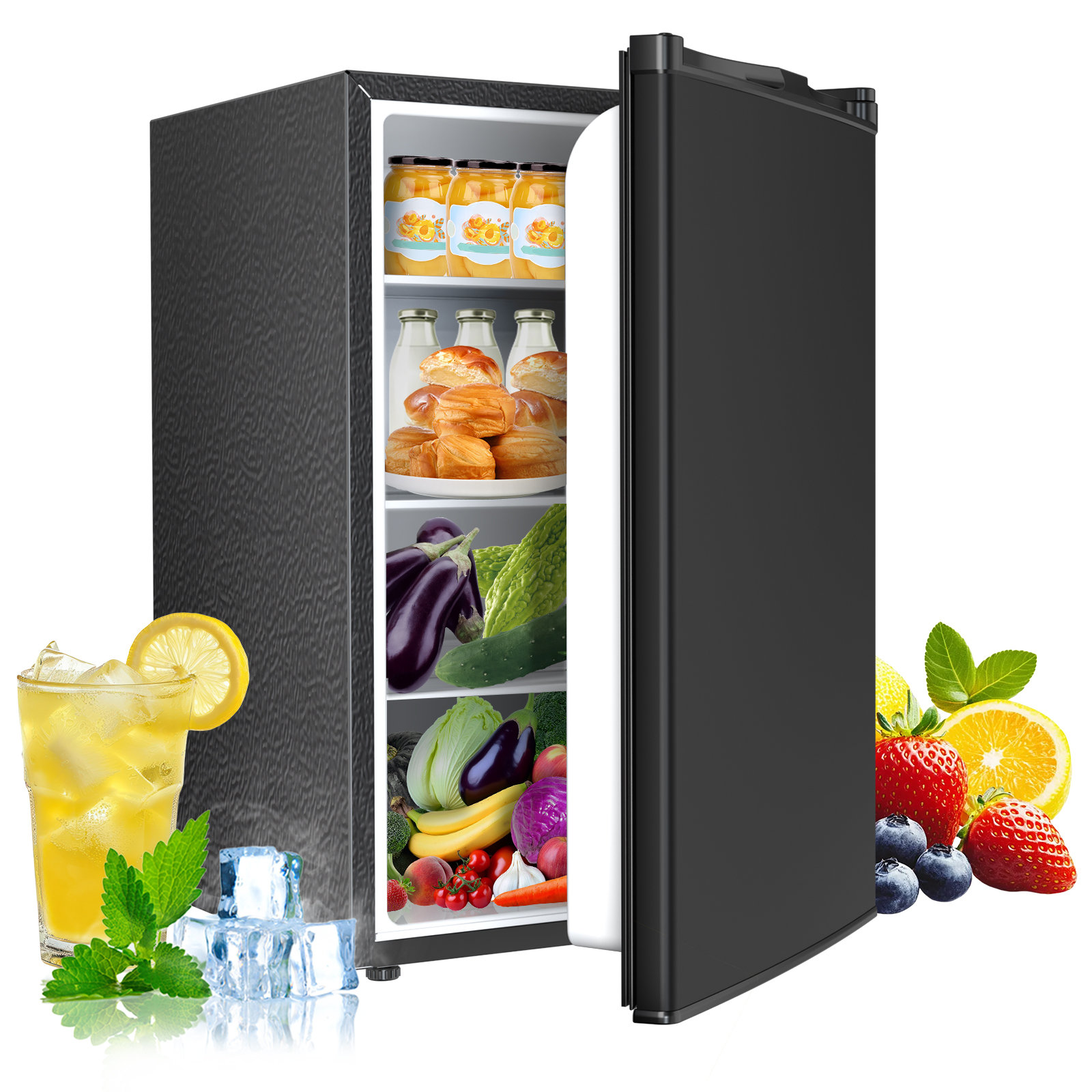 Electactic 4.4 Cu.ft Mini Fridge With Water Dispenser - 6-8 Cold Water, 7 Temp Settings, 38Db Quiet | Fridge.com