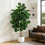 Figuier artificiel 6 pi 6 pi - Grand arbre artificiel, 106 feuilles réalistes, grand arbre figuier en forme de figuier réaliste pour bureau à domicile, salon, coin, porche, décoration intérieure-767214048
