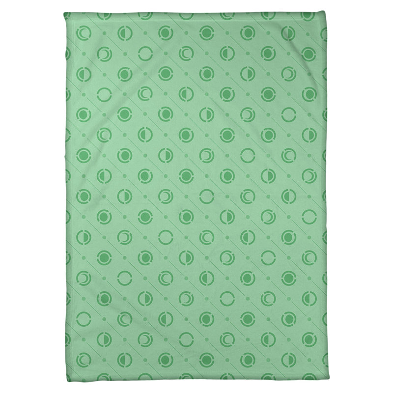 Couverture polaire moon phases, l 60 po x L 80 po, Vert moyen