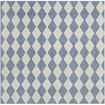 Nourison Positano 10' x Square Navy Blue Modern Rug