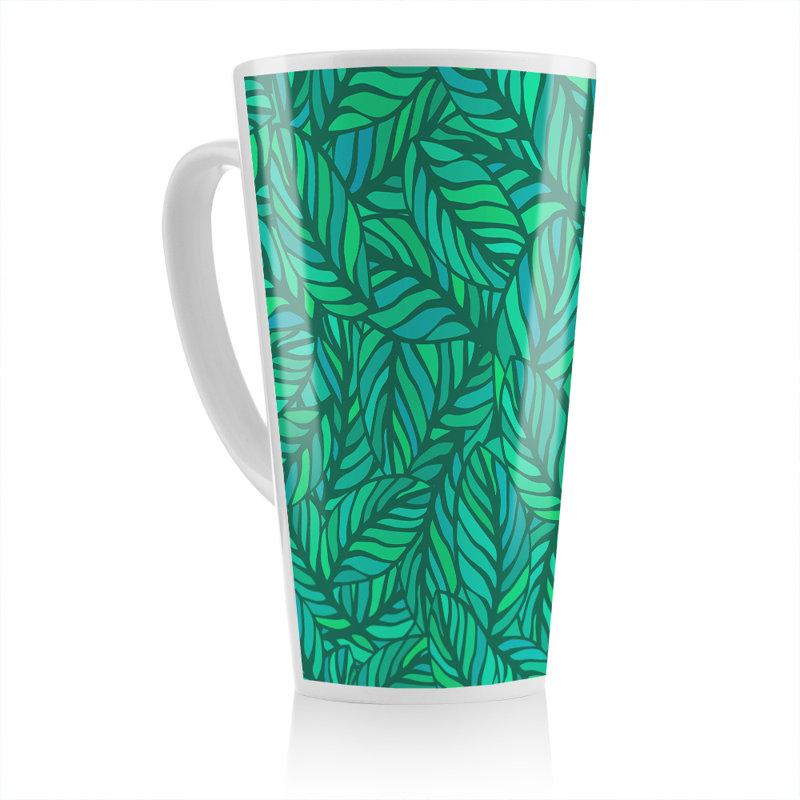 Leaves Pattern Designer Latte Mug