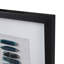 Framed Blue Agate For Indoor Wall Decorating - Dimensional Art, Natural Dyed Cerulean, Soft White Background, Glass And Black Frame Cerulean Agate, Base, Frame, 4 D Rings