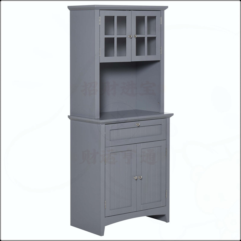 Armoire de cuisine avec tablettes à plusieurs niveaux et tablettes réglables pour une organisation efficace