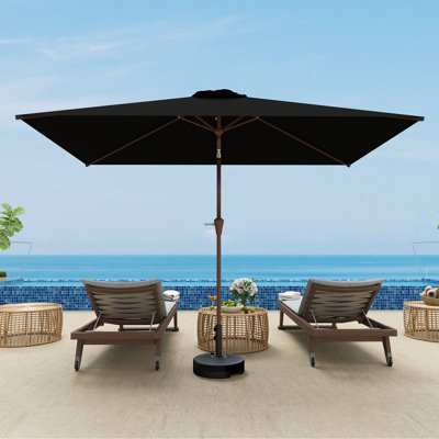  Parasol de marché rectangulaire 120 po x 78 po avec manivelle