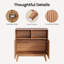 80cm RectangularSideboard, Modern Ribbed Storage Cabinet-1639964819