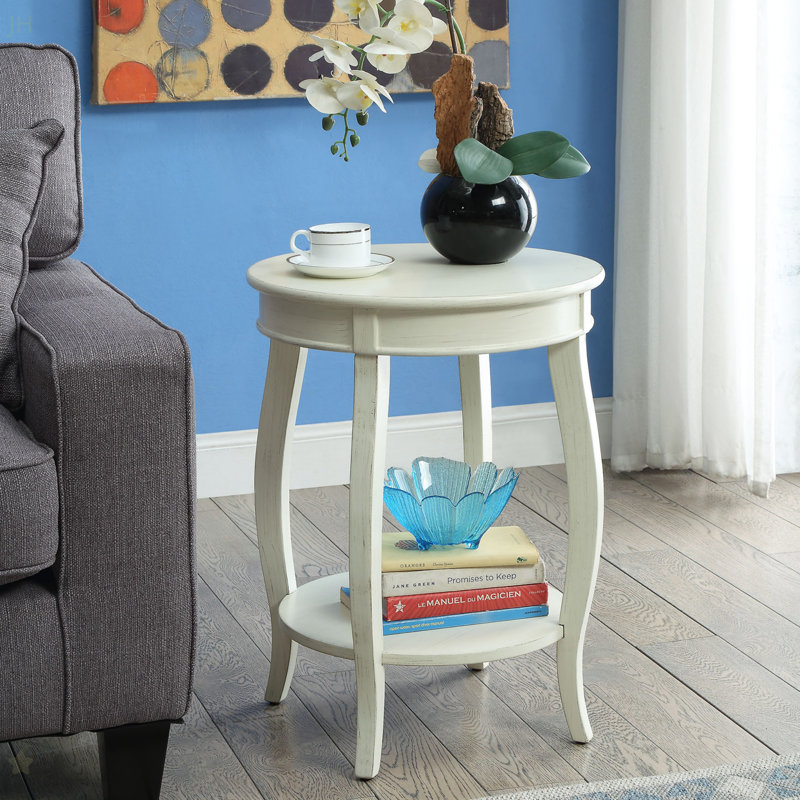 Table d'appoint ACME Aberta, blanc antique, Blanc