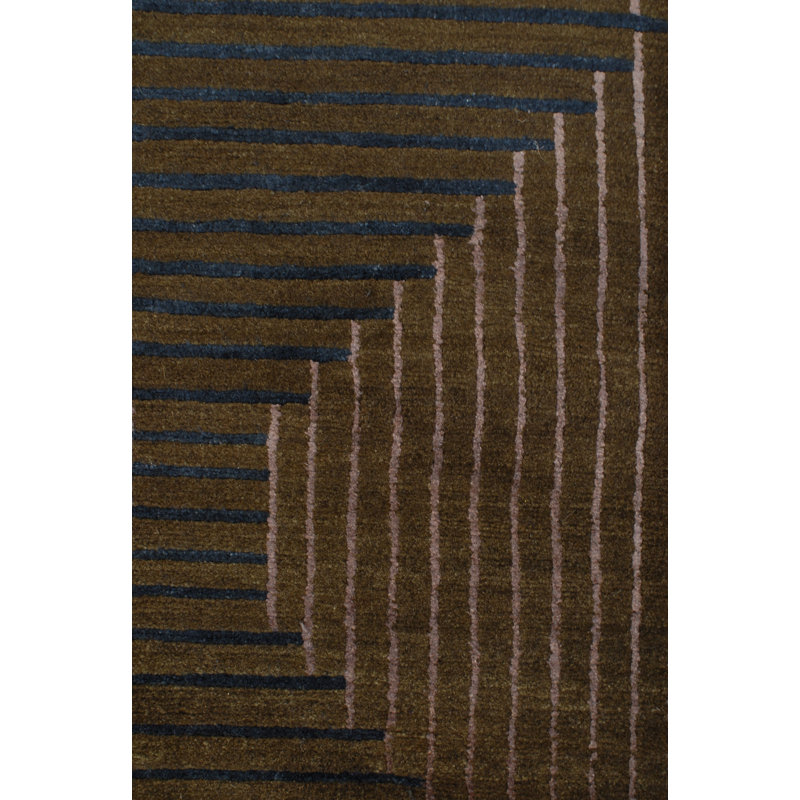 Custom Geometric Area Rug in Dark Gray