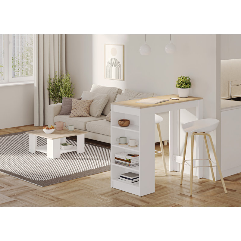 Neville Dining Table, Oak/White