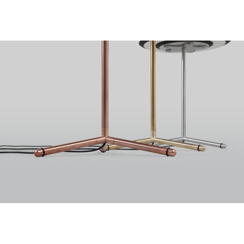 Roots Outdoor Round Side Table, Brass