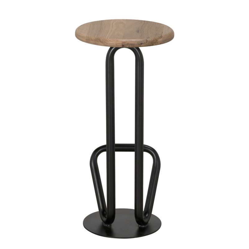 Hook Stool with Metal Frame, Bar Stool (30” Seat Height)