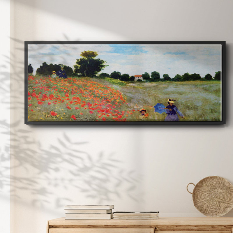 Poppies by Monet- Framed Canvas