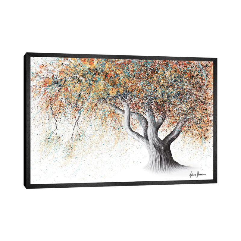 Rusty Autumn Tree by Ashvin Harrison - Wrapped Canvas Print, Black Framed, 66.04 cm H x 45.72 cm W