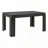 60'' Rectangular Dining Table with Black Reclaimed Wood Look-1446409391