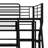 Full Size Metal Gaming Loft Bed With Built-In Work Station, Open Wardrobe, LED And Multiple Storage