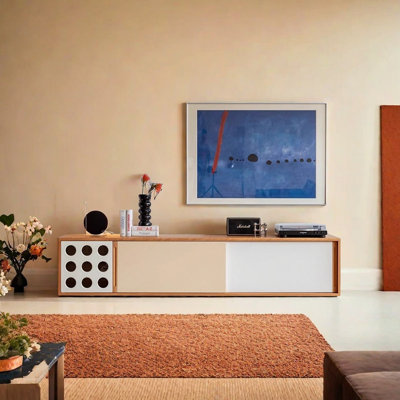 Creative design sense solid wood TV cabinet