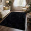 Tapis noir doux à poils longs-21265672