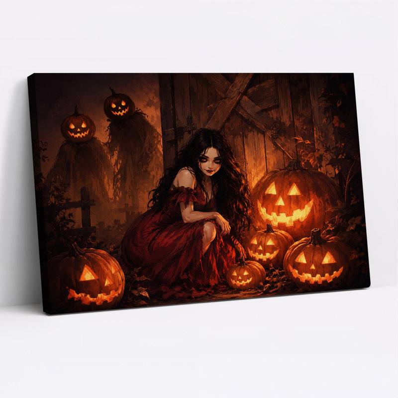 Art mural sur toile d'Halloween, H 24 po x l 36 po