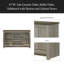 Console en chêne, buffet, buffet avec tablettes et portes d'armoire