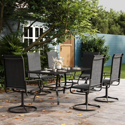 7-Piece Iron Outdoor Dining Set