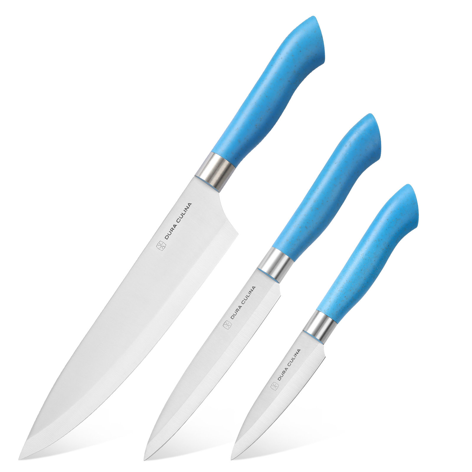 Nutriblade Knife Set of 3 by Granitestone, High Grade Professional