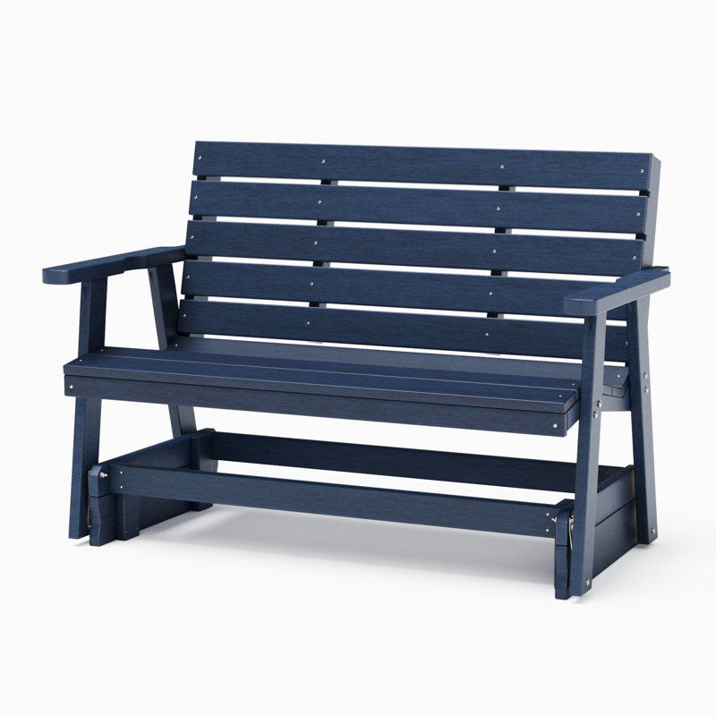  Fauteuil oscillant 4 pieds en composite Amish Made Signature - bleu Patriot, Bleu patriote
