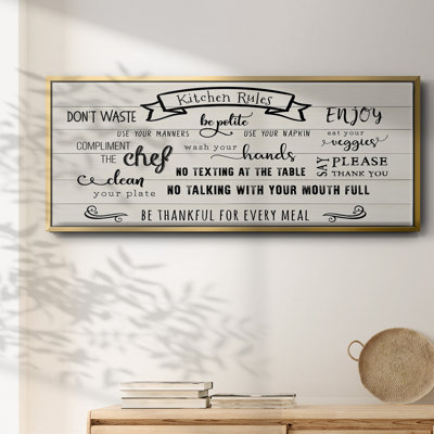 Rules of the Kitchen - Toile encadrée