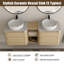 Ensemble de meuble-lavabo double 60 po avec plateau en pierre reconstituée Eaton-710271482-710271484