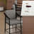 26-inch Medieval Style Bar Stool, Wooden Armrests, Sturdy Thickened Metal Frame, Classic High Stool-1423522310-1413118263