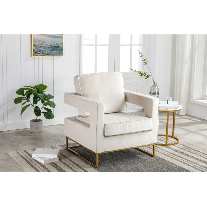 Fauteuil l 33,5 po, Crème, crème