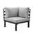 2-Piece Corner Chair Loveseat Upholstered In Polyester With Powder-Coated Aluminum Frame And Removable Cushion Hamilton Collection-106814418