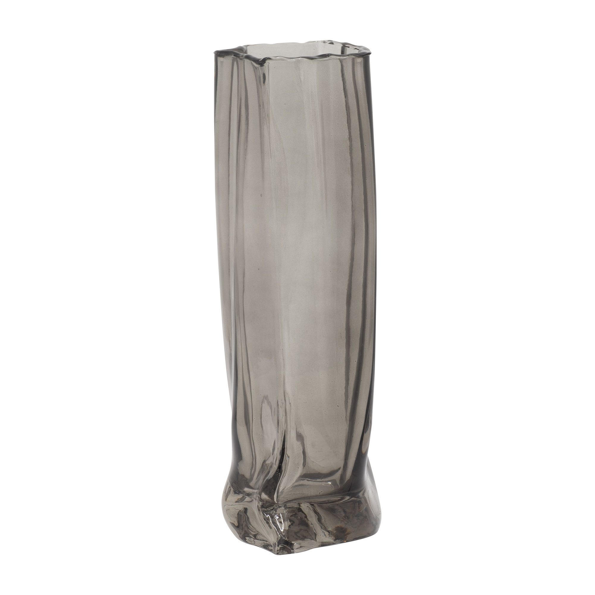 Verina Handmade Glass Table Vase, 12" H x 6" W x 4" D