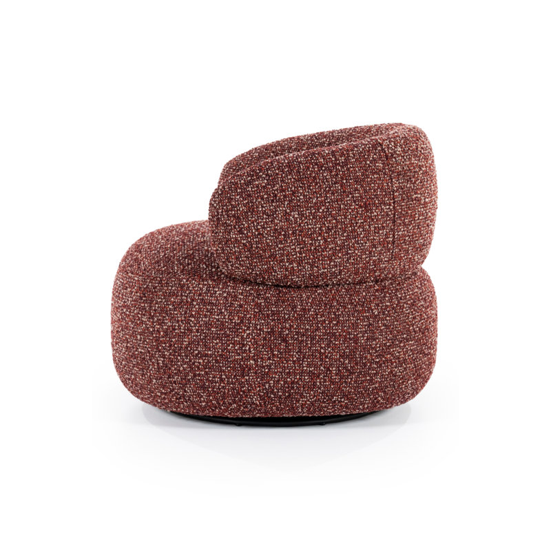 Accent Chair Swivel Barrel Chair, Red