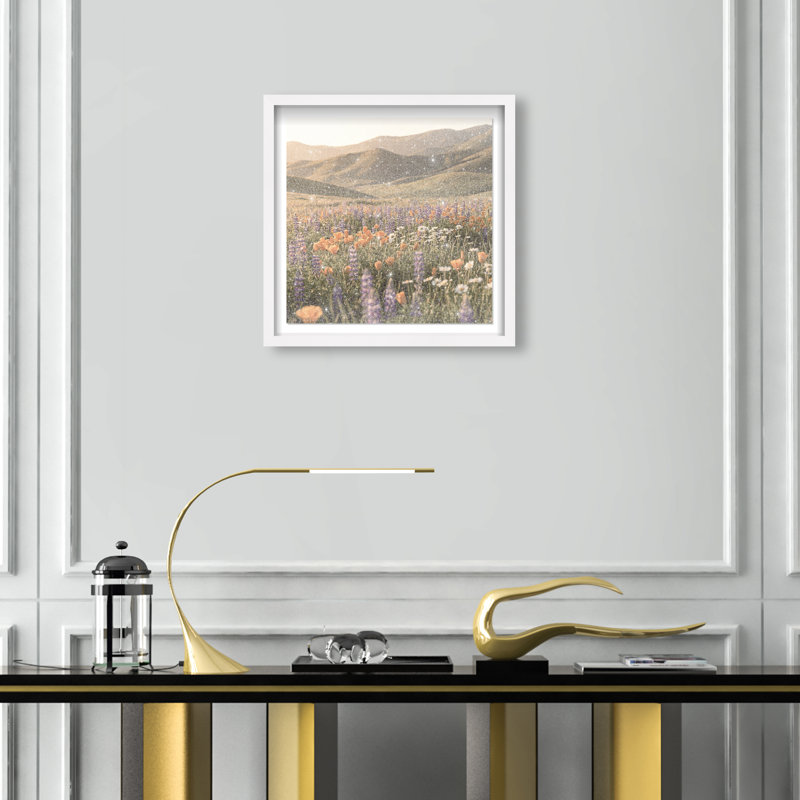 Lavender Hill Print by Oliver Gal, 17.5" H x 17.5" W, White Shadowbox