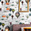 Allain Vintage Hot Air Balloon Wallpaper