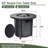 32" Propane Gas Fire Pit Table 50000 BTU Round Steel Fire Pit